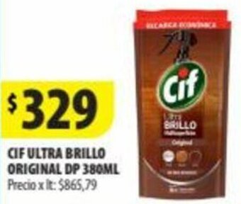 Punto Mayorista CIF ULTRA BRILLO ORIGINAL DP 380ML oferta