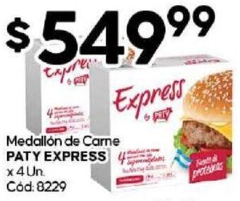 Diarco Medallón de Carne PATY EXPRESS x 4 Un Cód: 8229 oferta