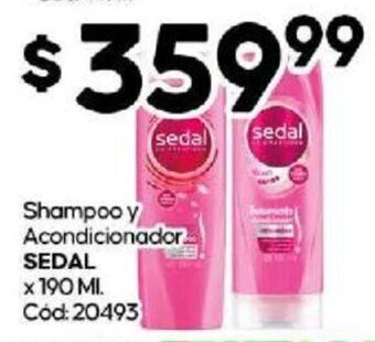 Diarco Shampoo y Acondicionador SEDAL x 190ml oferta