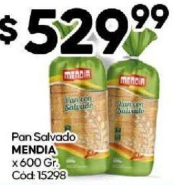 Diarco Pan Salvado MENDIA x 600 Gr. Cod: 15298 oferta