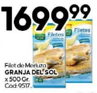 Diarco Filet de Merluza GRANJA DEL SOL x 500 Gr. Cod: 9517... oferta