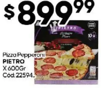 Pizza Pepperoni PIETRO X 600Gr Cod: 22594.