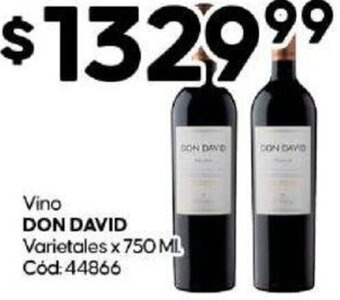 Diarco Vino DON DAVID Varietales x 750 ML, Cód: 44866 oferta