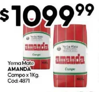 Diarco Yerna Mate AMANDA Campo x 1kg. Cod: 4871 oferta