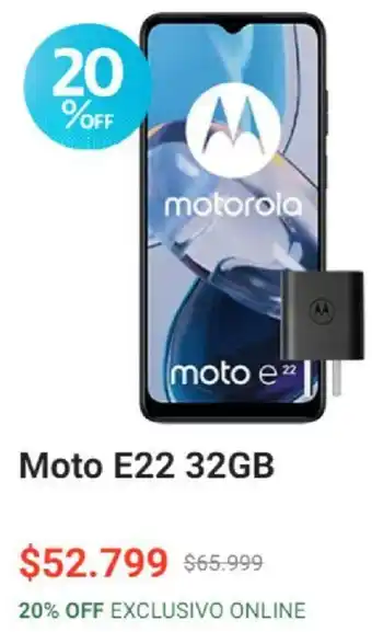 Claro Moto E22 32GB oferta