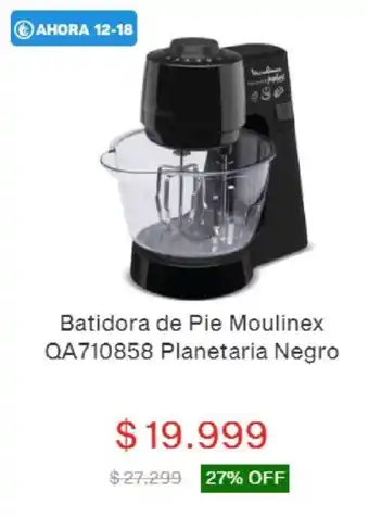 Garbarino Batidora de Pie Moulinex QA710858 Planetaria Negro oferta