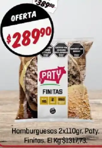 El Nene Hamburguesas 2x110gr. Paty. Finitas. oferta