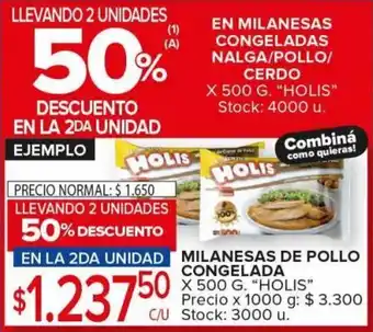 Carrefour Maxi MILANESAS DE POLLO CONGELADA x 500g oferta