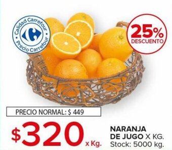 Carrefour Maxi NARANJA DE JUGO X KG. oferta