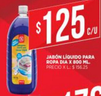 Jabón Líquido Para Ropa Dia x 800ml