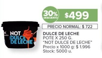 Carrefour DULCE DE LECHE POTE X 250 G. "NOT DULCE DE LECHE" oferta