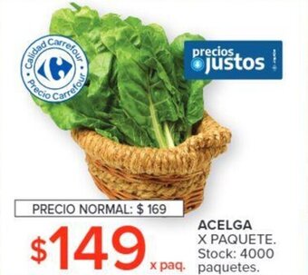 Carrefour ACELGA X PAQUETE oferta