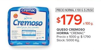 Carrefour QUESO CREMOSO HORMA "CREMAC"x 100g oferta