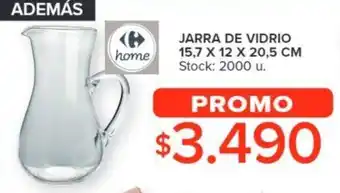 Carrefour JARRA DE VIDRIO 15,7 X 12 X 20,5 CM oferta