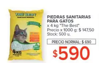 Carrefour PIEDRAS SANITARIAS PARA GATOS x 4 kg "The Best" oferta
