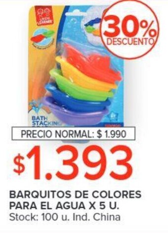 Carrefour BARQUITOS DE COLORES PARA EL AGUA X 5 U. oferta