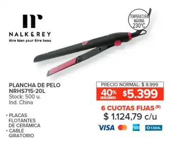 Carrefour PLANCHA DE PELO NRHS715-20L oferta