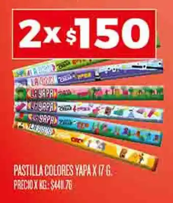 Supermercados DIA PASTILLA COLORES YAPA X 17g. x 2 oferta