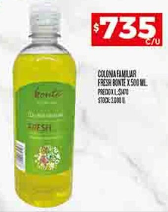 Supermercados DIA COLONIA FAMILIAR FRESH BONTE X 500 ML oferta