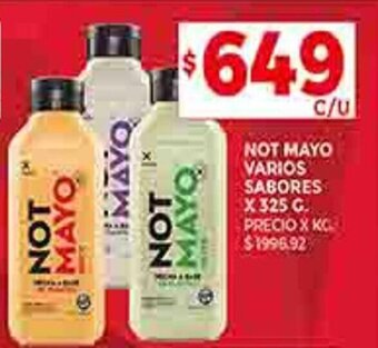 Supermercados DIA NOT MAYO VARIOS SABORES X 325 G oferta