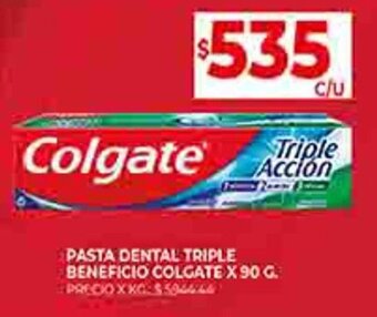 Supermercados DIA PASTA DENTAL TRIPLE BENEFICIO COLGATE X 90 G. oferta
