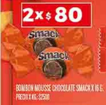 Supermercados DIA BOMBON MOUSSE CHOCOLATE SMACK X 16G X 2 oferta