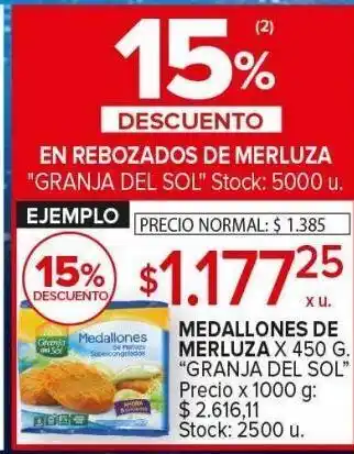 Carrefour Maxi Medallones de merluza x 450g oferta