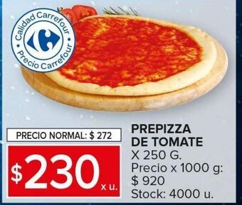 Carrefour Maxi Prepizza de tomate x 250g oferta