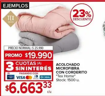 Carrefour Maxi Acolchado microfibra con corderito oferta