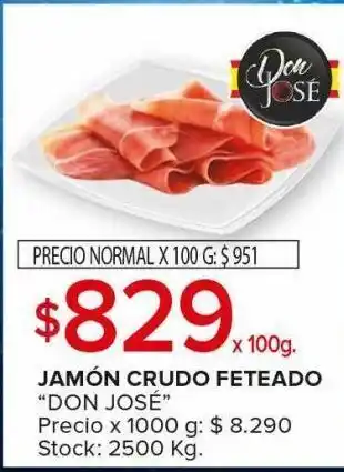Carrefour Maxi Jamón crudo feteado x 100g oferta