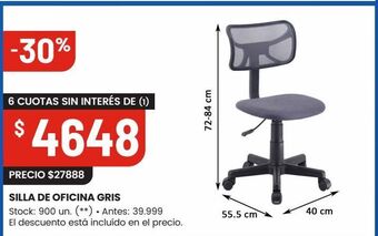 Changomas Silla de oficina gris oferta