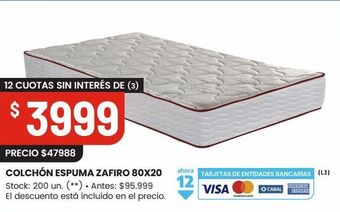 Changomas Colchón espuma zafiro 80x20 oferta