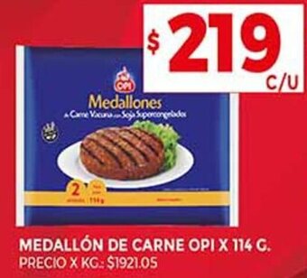 Supermercados DIA MEDALLÓN DE CARNE OPI X 114 G. oferta