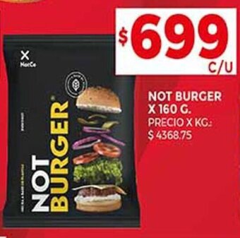 Supermercados DIA NOT BURGER X 160 G. oferta