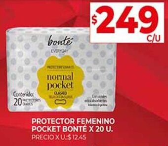 Supermercados DIA PROTECTOR FEMENINO POCKET BONTÉ X 20 U. oferta