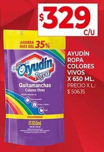 Supermercados DIA AYUDÍN ROPA COLORES VIVOS X 650 ML. oferta
