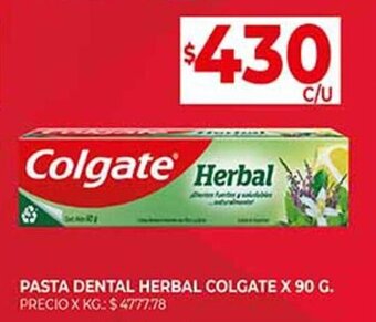 Supermercados DIA PASTA DENTAL HERBAL COLGATE X 90 G. oferta