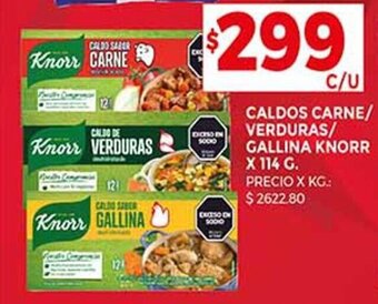 Supermercados DIA CALDOS CARNE/ VERDURAS/ GALLINA KNORR X 114 G. oferta