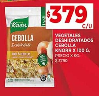Supermercados DIA VEGETALES DESHIDRATADOS CEBOLLA KNORR X 100 G. oferta