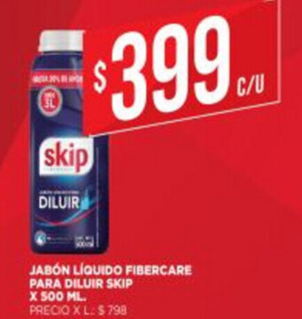 Supermercados DIA Skip Jabón Liquido Fibercare Para Diluir x 500ml oferta