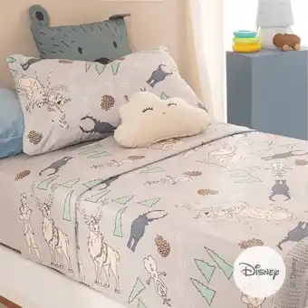 Arredo Juego de sábanas 1 plaza frozen aventura en el bosque oferta