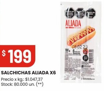 Changomas SALCHICHAS ALIADA X6 oferta
