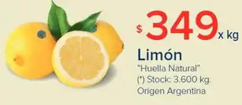 Carrefour Limón "Huella Natural" (*) Stock: 3.600 kg. Origen Argentina oferta