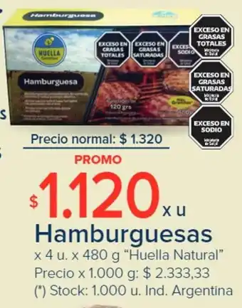 Carrefour Hamburguesas x 4 u. x 480 g oferta