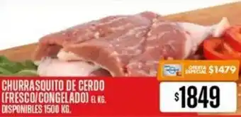 Supermercados Vea CHURRASQUITO DE CERDO (FRESCO/CONGELADOJ EL KG. DISPONIBLES 1500 KG. oferta