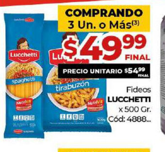 Diarco Lucchetti Fideos x 500gr oferta