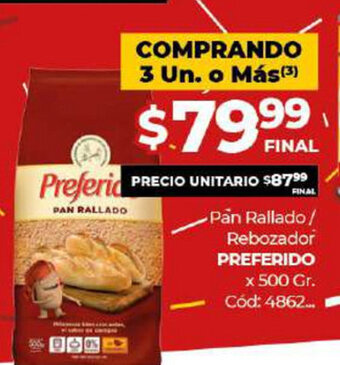 Diarco Preferido Pan Rallado/Rebozador x 500gr oferta