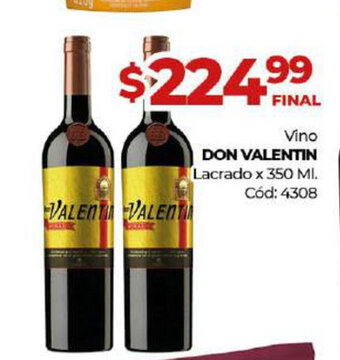 Diarco Don Valentin Vino Lacrado x 350ml oferta