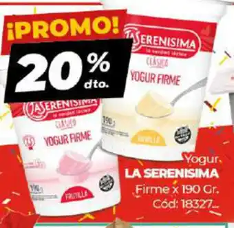 Diarco La Serenisima Yogur Firme x 190gr oferta