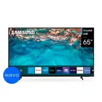 Smart tv led 65” 4k uhd samsung crystal un65bu8000gcfv